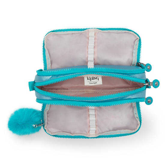 Kipling Gitroy Metallic Pencil Case Tassen Turquoise | BE 1904KO